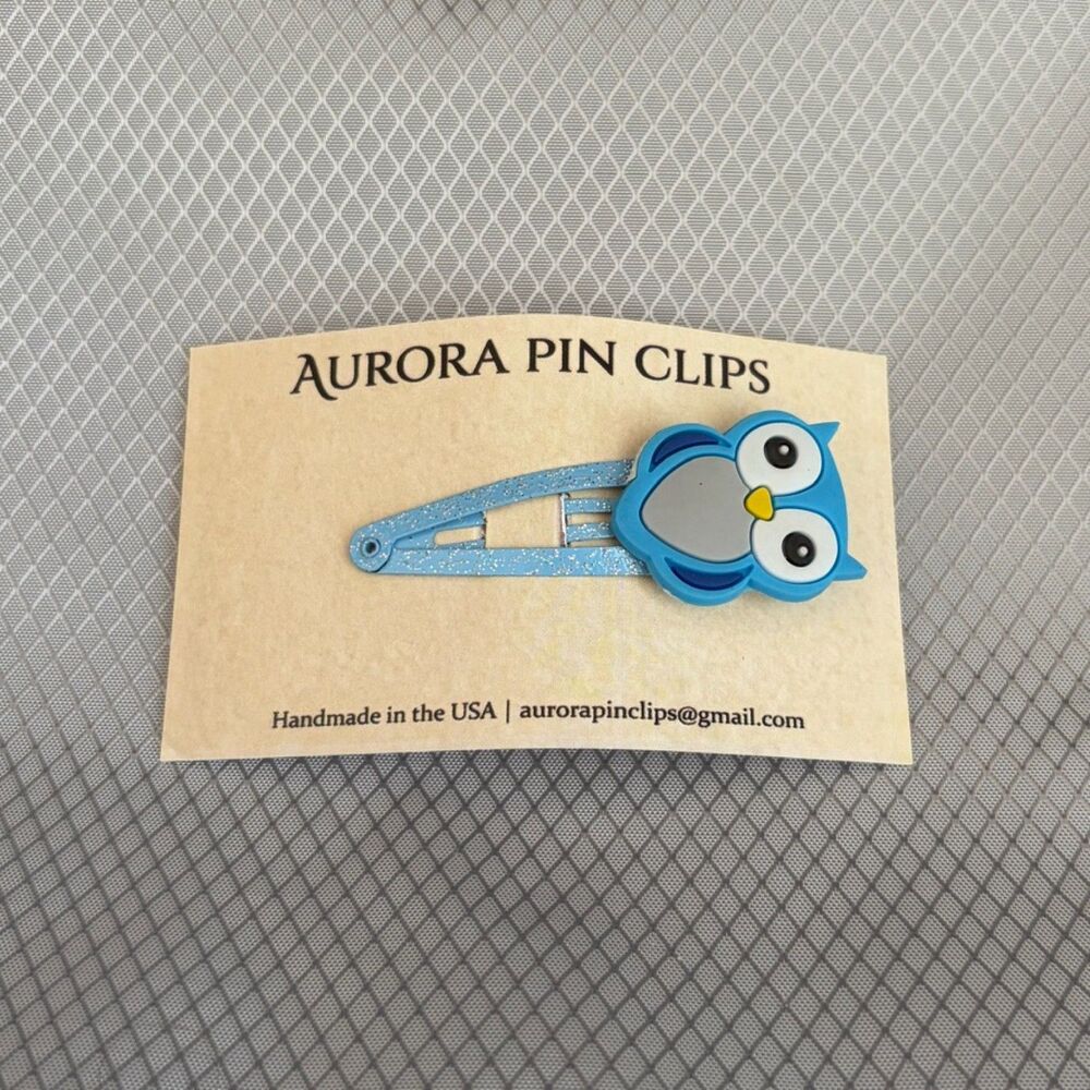 Blue Owl - Aurora Pin Clips - 55mm Hair Clip